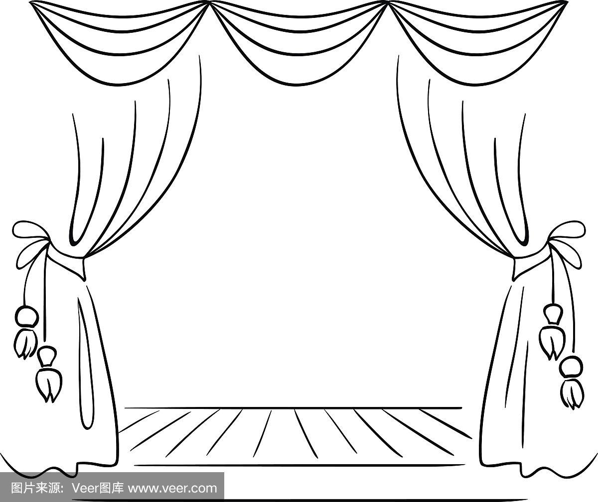 剧场舞台矢量图
