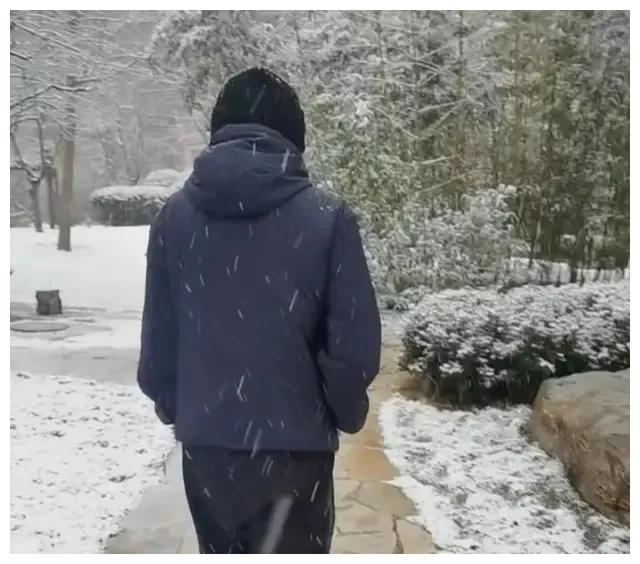 看着这孤独落寞的背影!