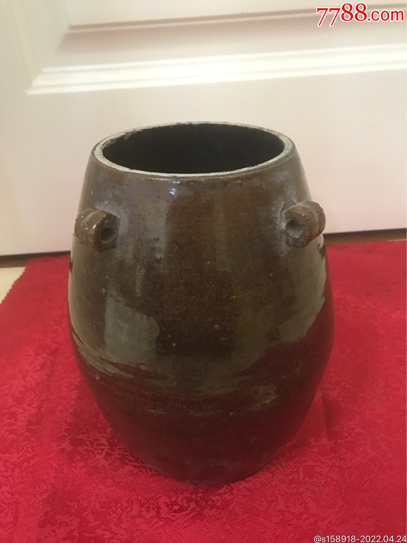 晚清民国褐色釉四系罐-酱釉瓷/紫金釉-7788商城__七七八八商品交易