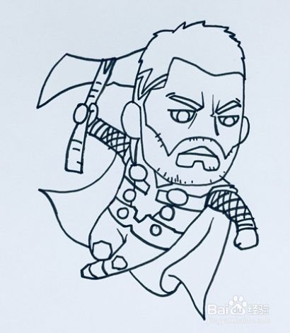 复仇者联盟的雷神怎么画