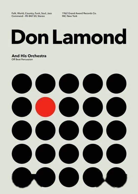 重复使用圆形元素能做出n多种版式