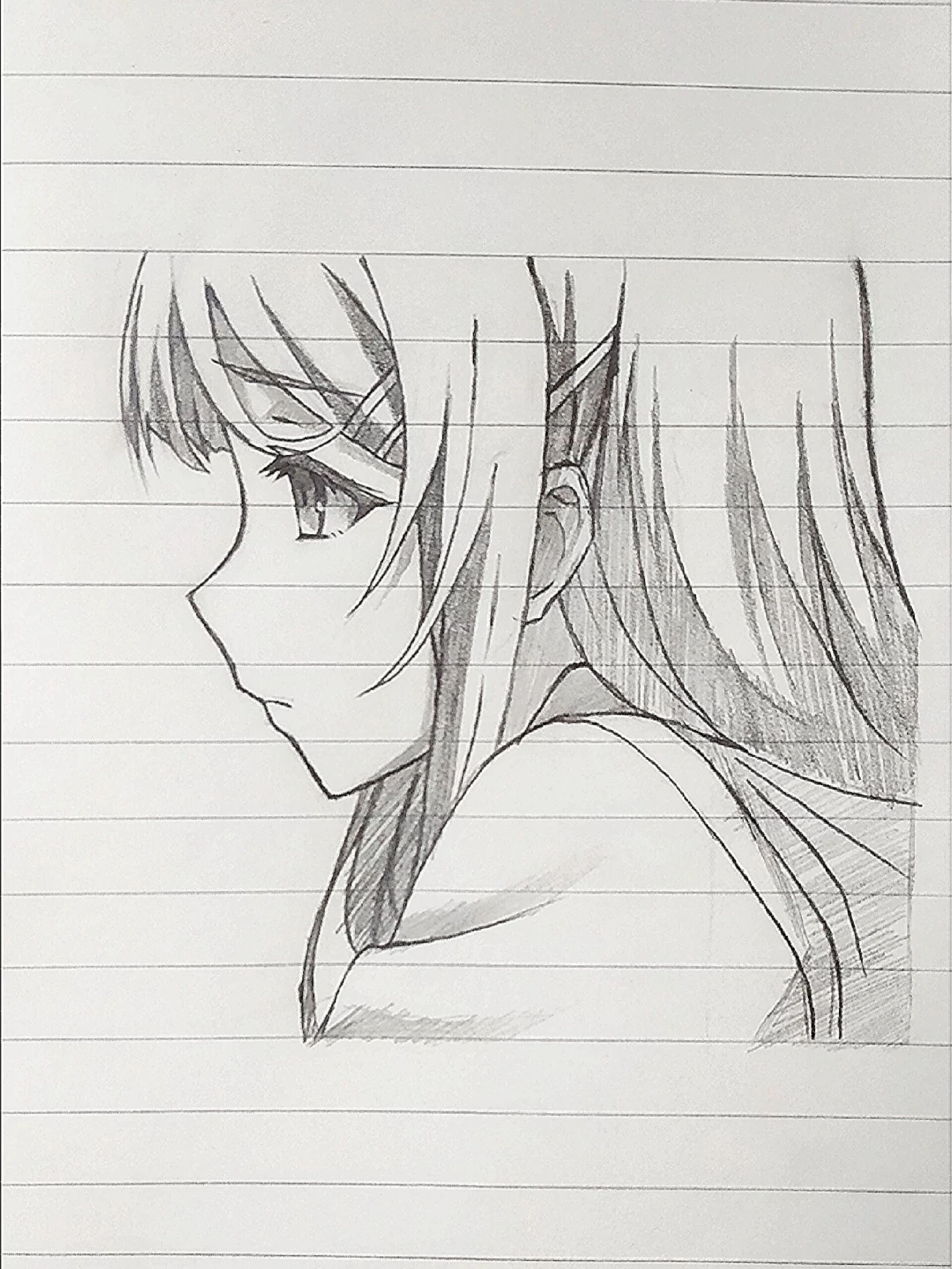 今天画个侧脸美少女