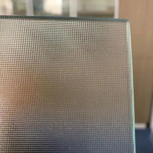 4mm5mm布纹压花玻璃透明布纹单片玻璃