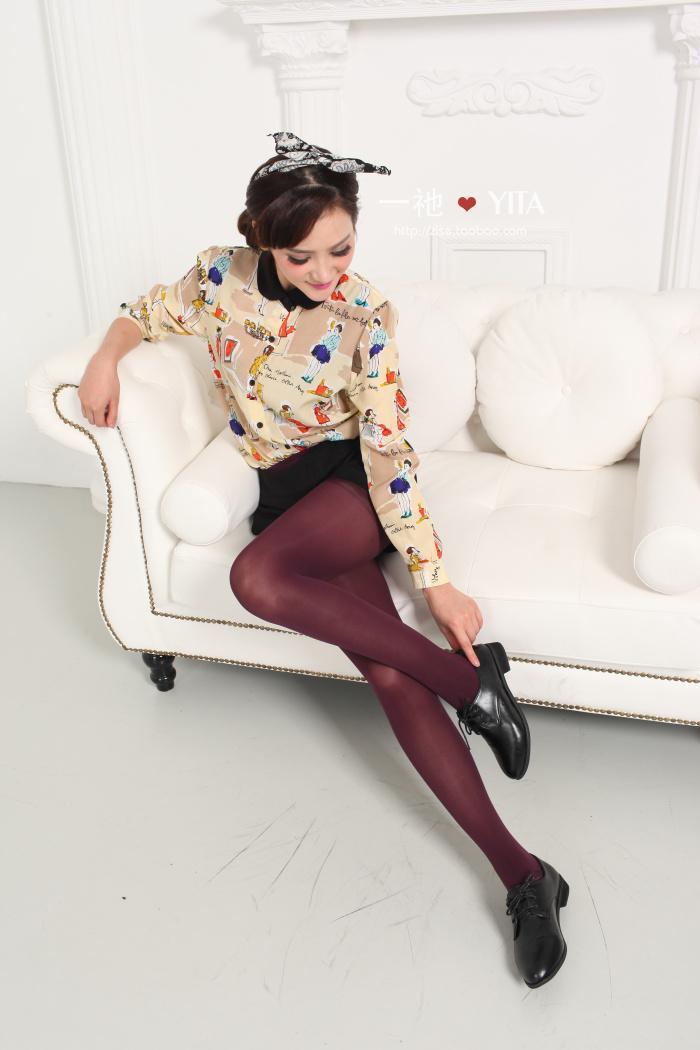 糖果色60d收腹提臀天鹅绒丝袜 连裤袜