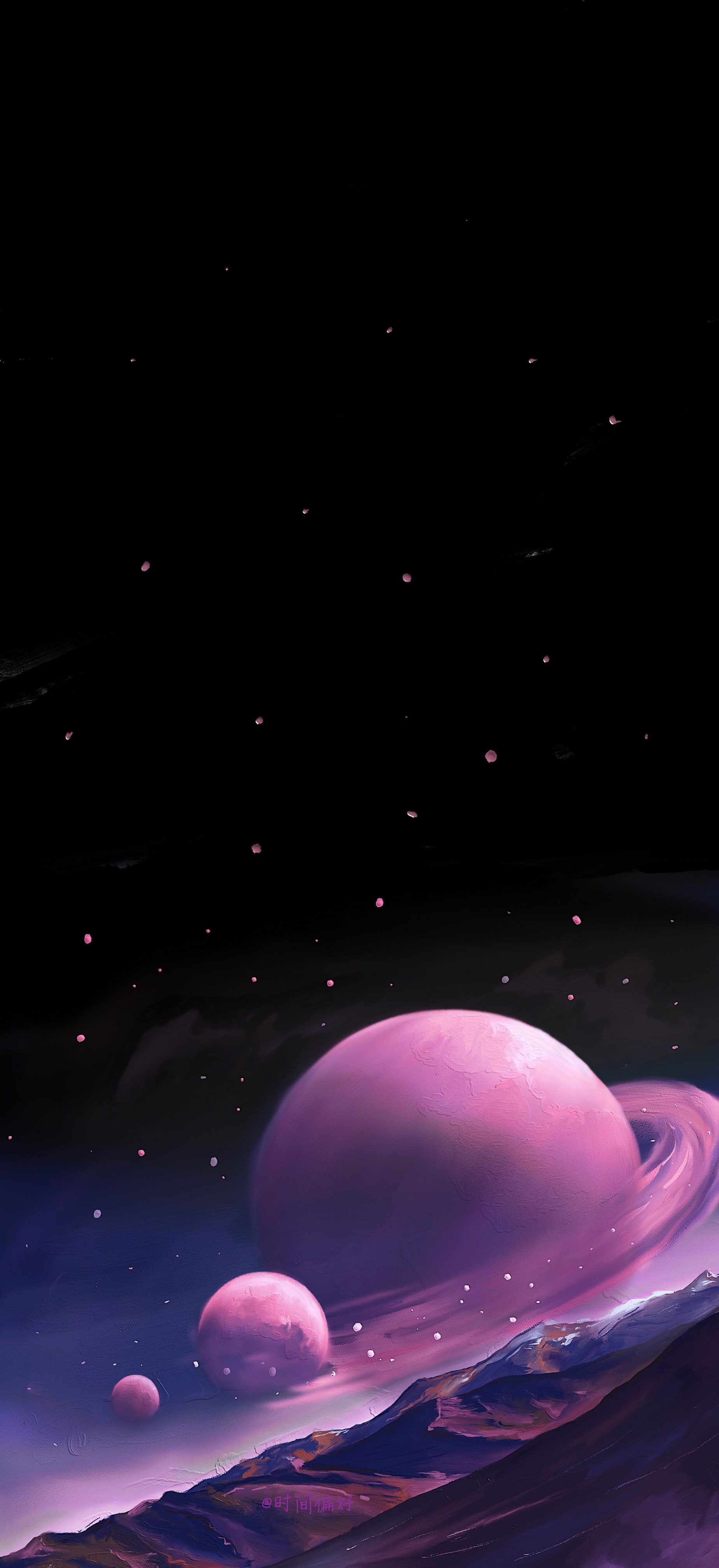 浪漫星河油画棒手机壁纸