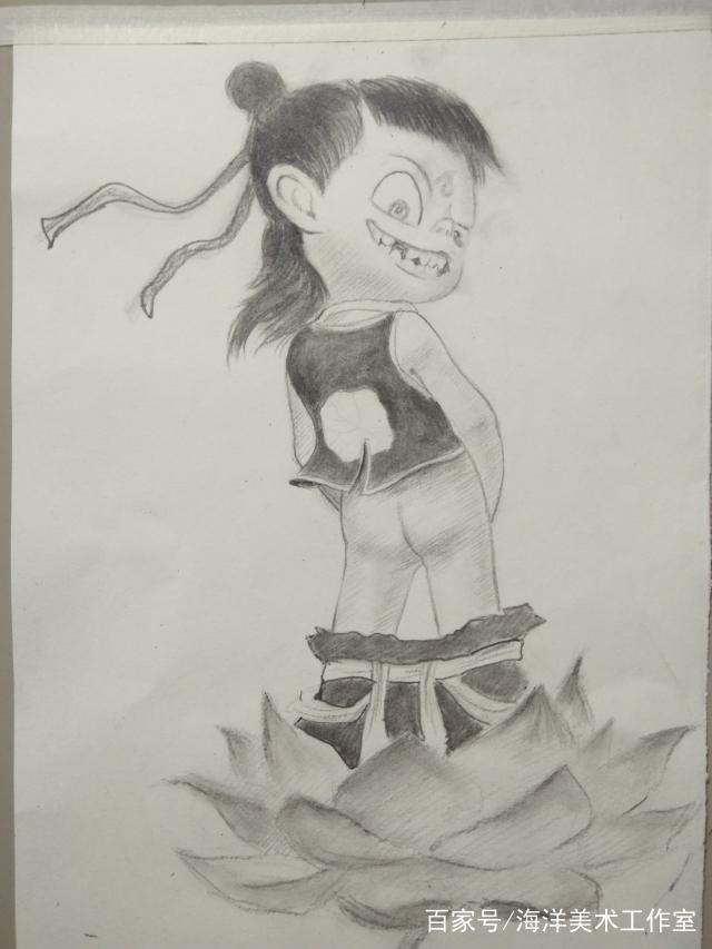 素描动画人物哪吒魔丸(上)