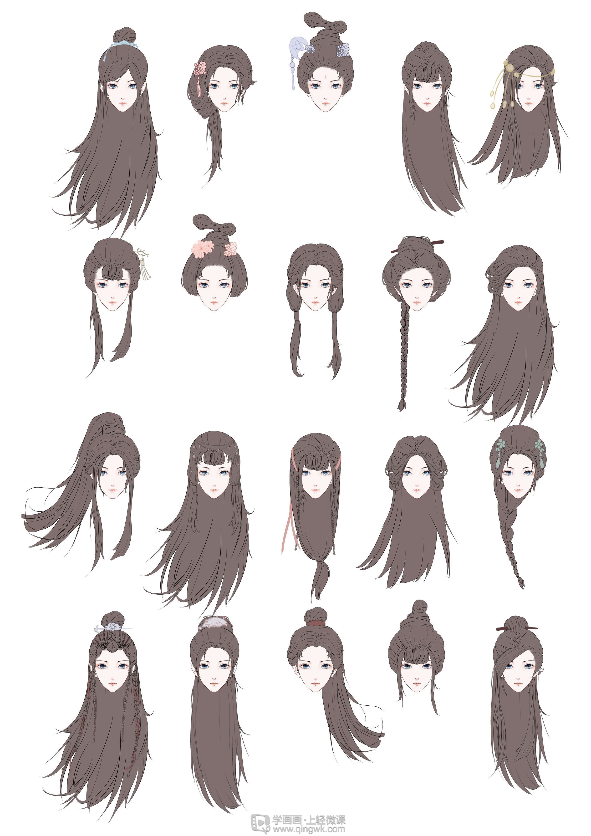 古风女性的发型设计