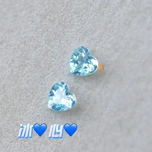 有,并且非常透彻,非常深沉,非常闪耀919191海蓝宝石心形对子2