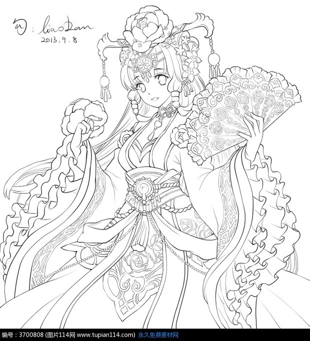 我是一个喜欢画画的女孩子最近想画一幅古装画【下面的图片】请大家