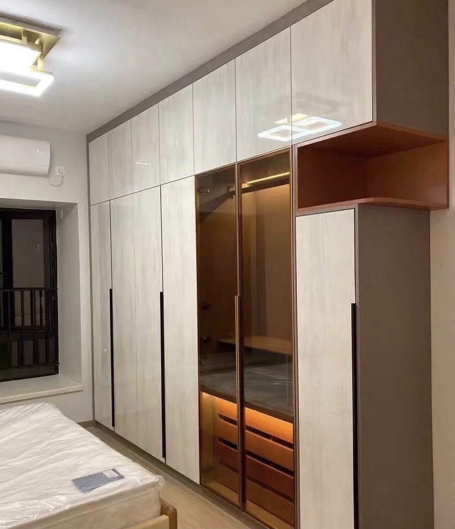 高光云石板高光定做肤感柜门定做高光衣柜门玻璃门定制 色卡【图片