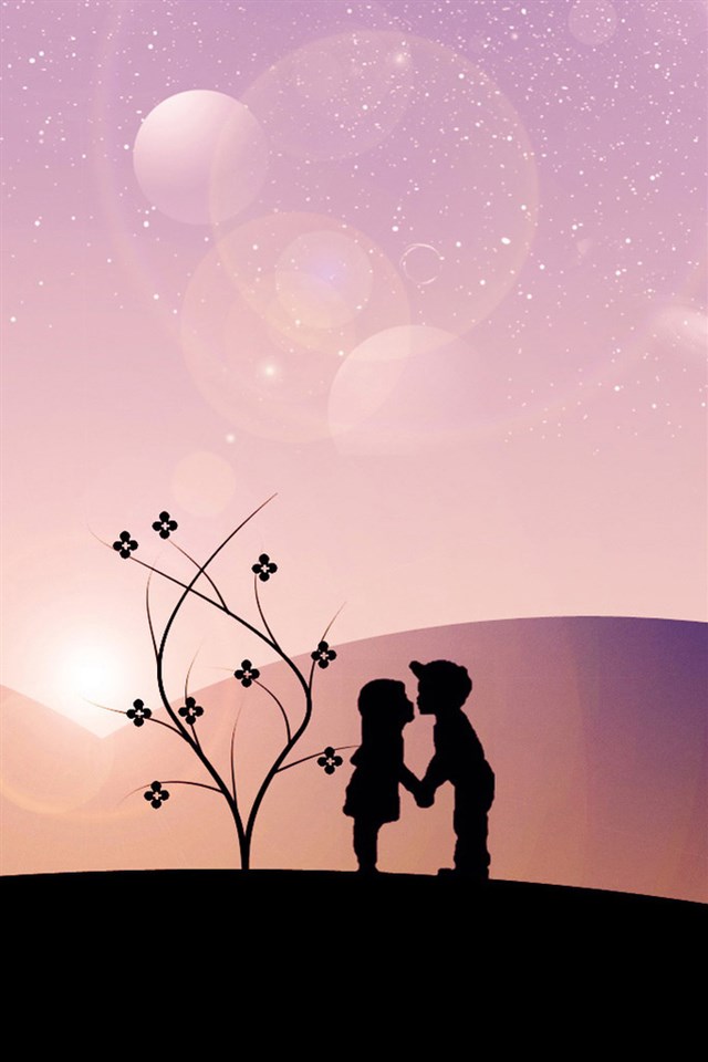 浪漫甜蜜的温馨情侣图片iphone手机壁纸-唯美-壁纸下载-美桌网