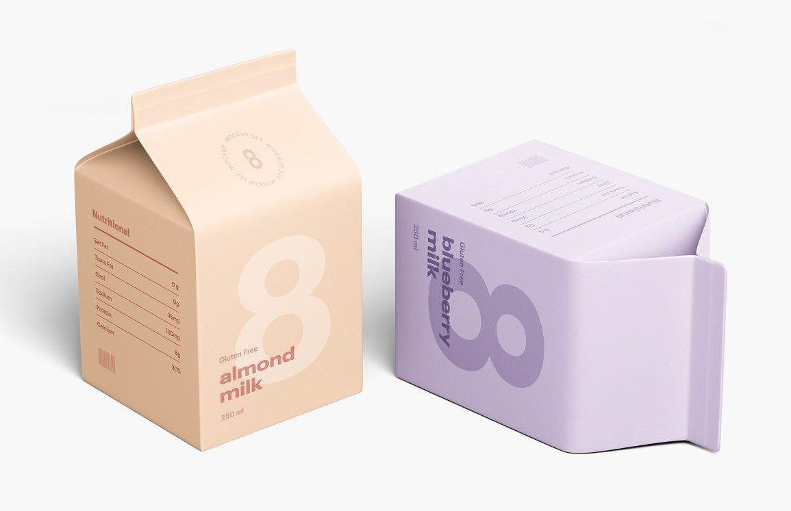 牛奶包装设计欣赏!极简的舒适