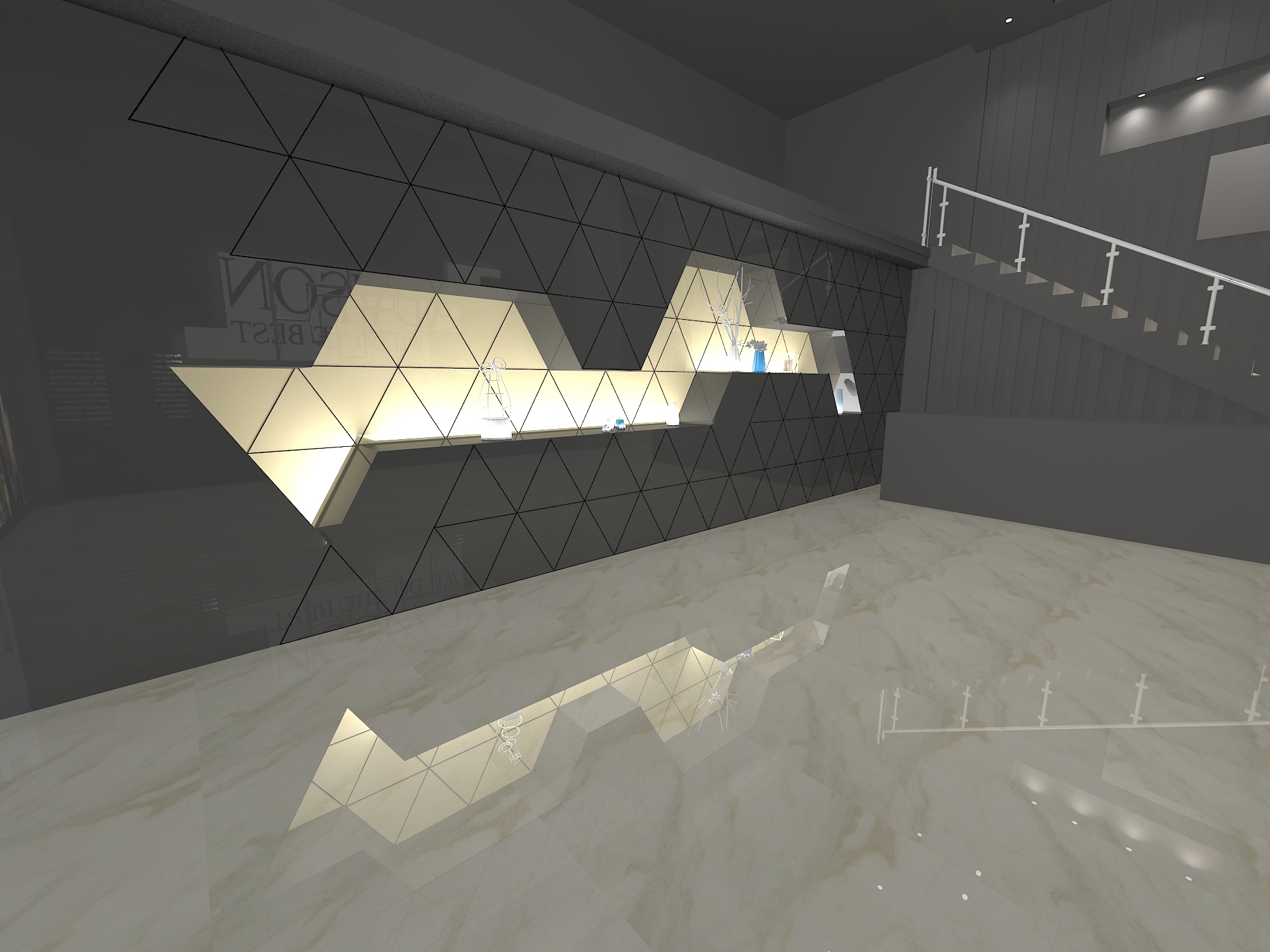 领略广告 公司一楼展墙设计|空间|展示设计 |rentp - 原创作品 - 站酷