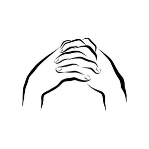 谦卑与神对话, 谦卑的祷告, 黑色图案照片