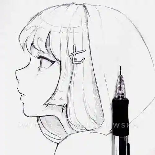 二次元动漫人物铅笔线稿合集彩铅和铅笔画动漫人物 看看都认识谁画