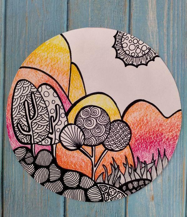 秋天主题线描课程:利用秋天的元素画画,怎样能让线描课更有意思