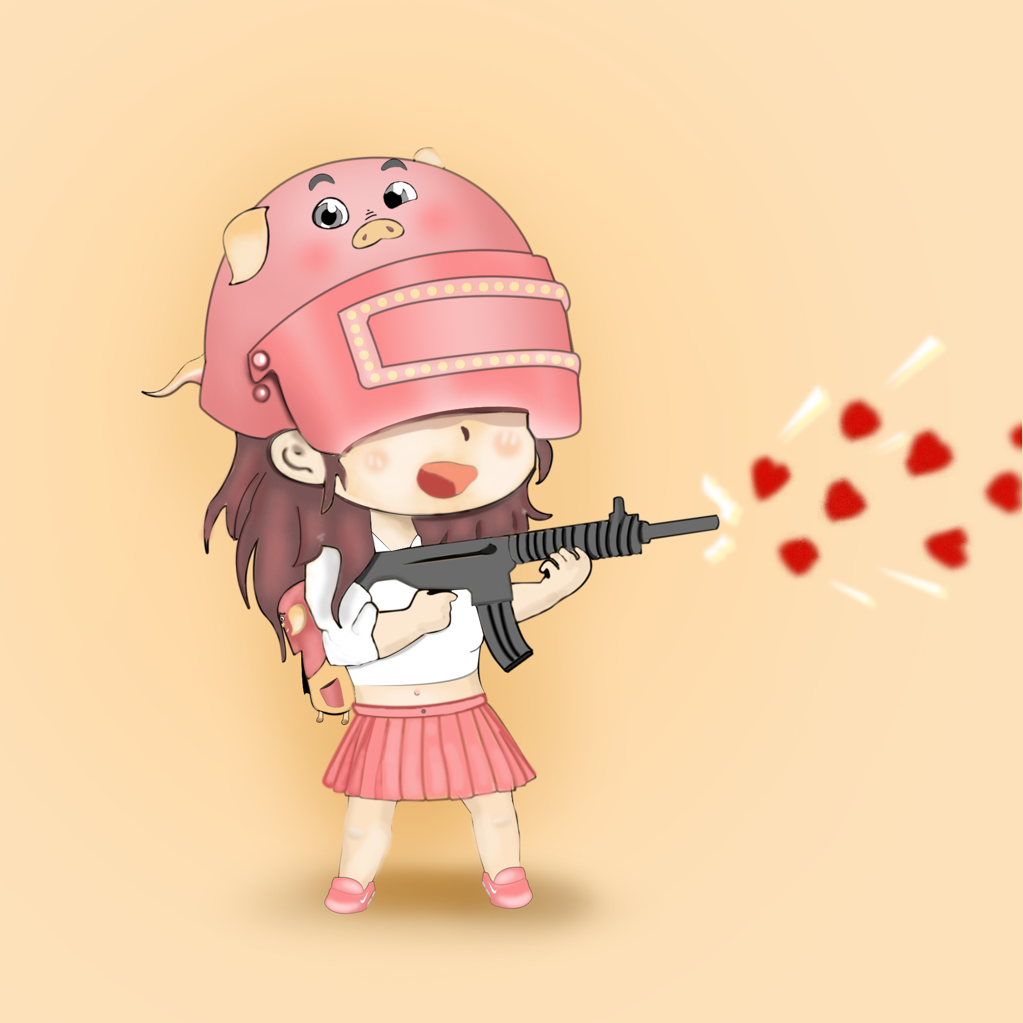 吃鸡情侣头像(ps手绘)|插画|游戏原画|施大壮 - 原创作品 - 站酷 (zco