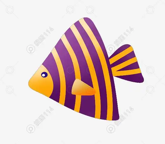 卡通海洋燕鱼小鱼