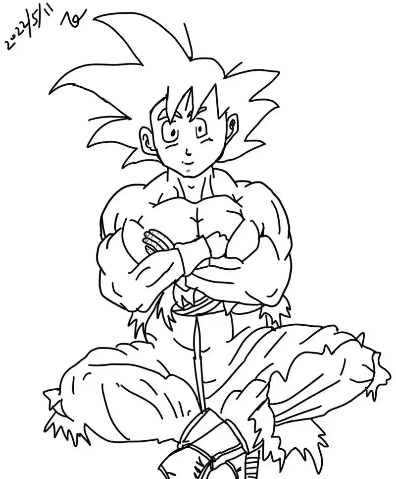 因为喜欢龙珠练习画画的第二天#龙珠 #绘画 - 抖音