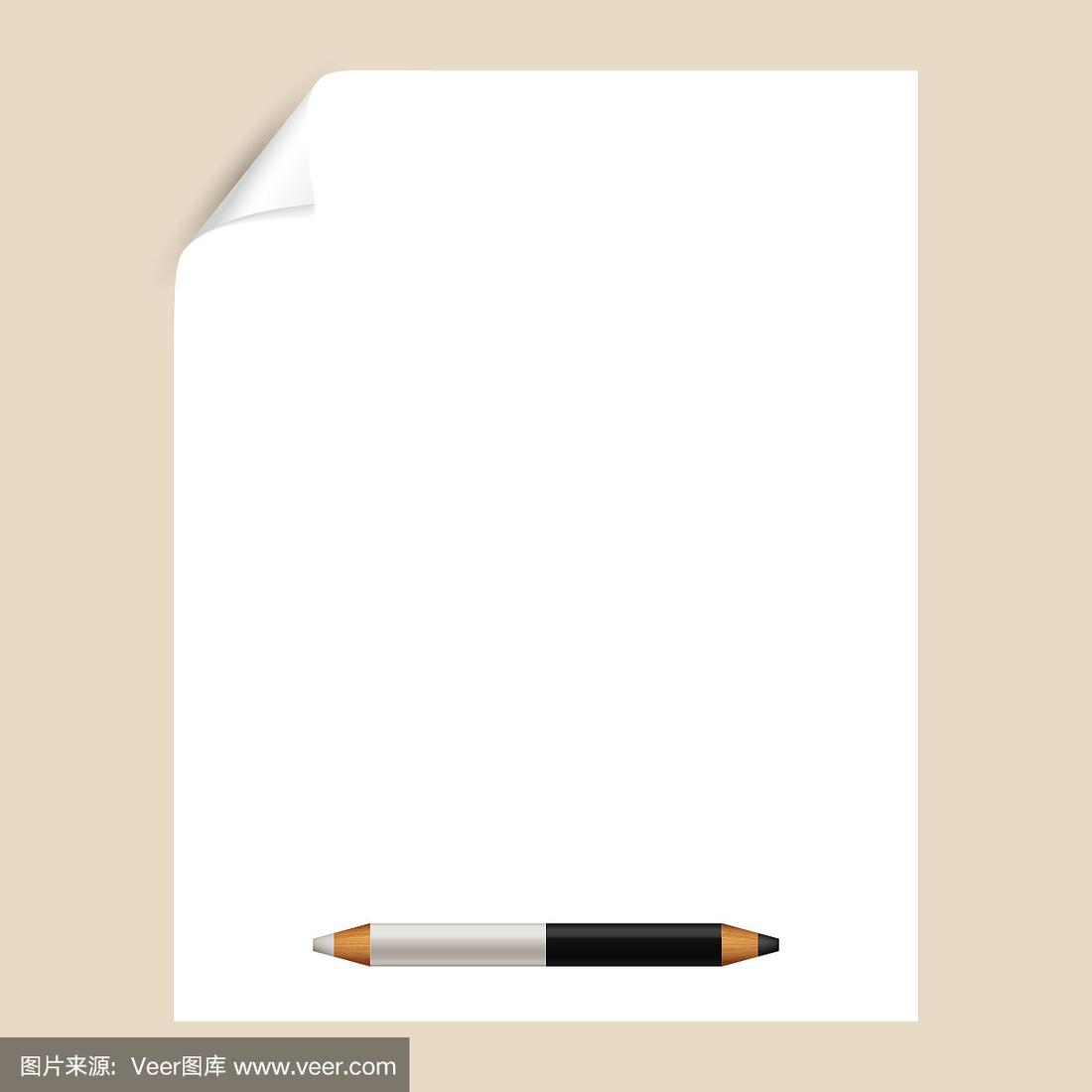 空白页纸用铅笔,空白页模板