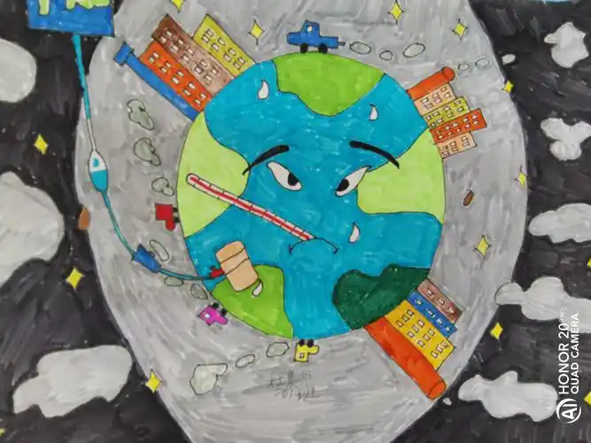 美丽中国 我是行动者——五家渠二中环保绘画比赛 - 美篇