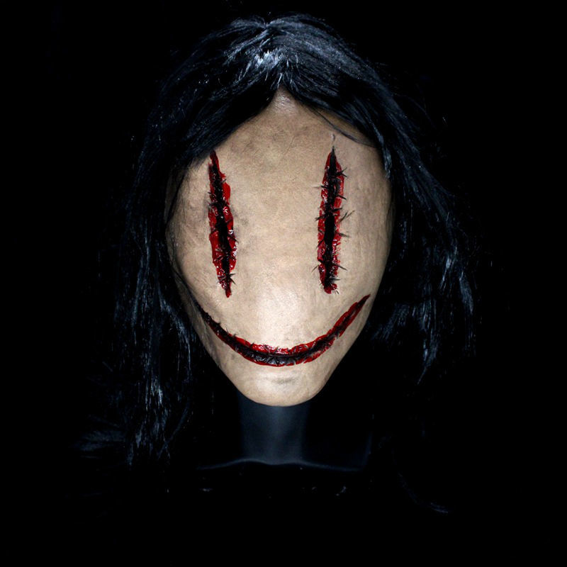 玖纹豹恐怖女 鬼面具全脸密室逃脱鬼屋剧本1杀吓人泰国恐1怖道具npc