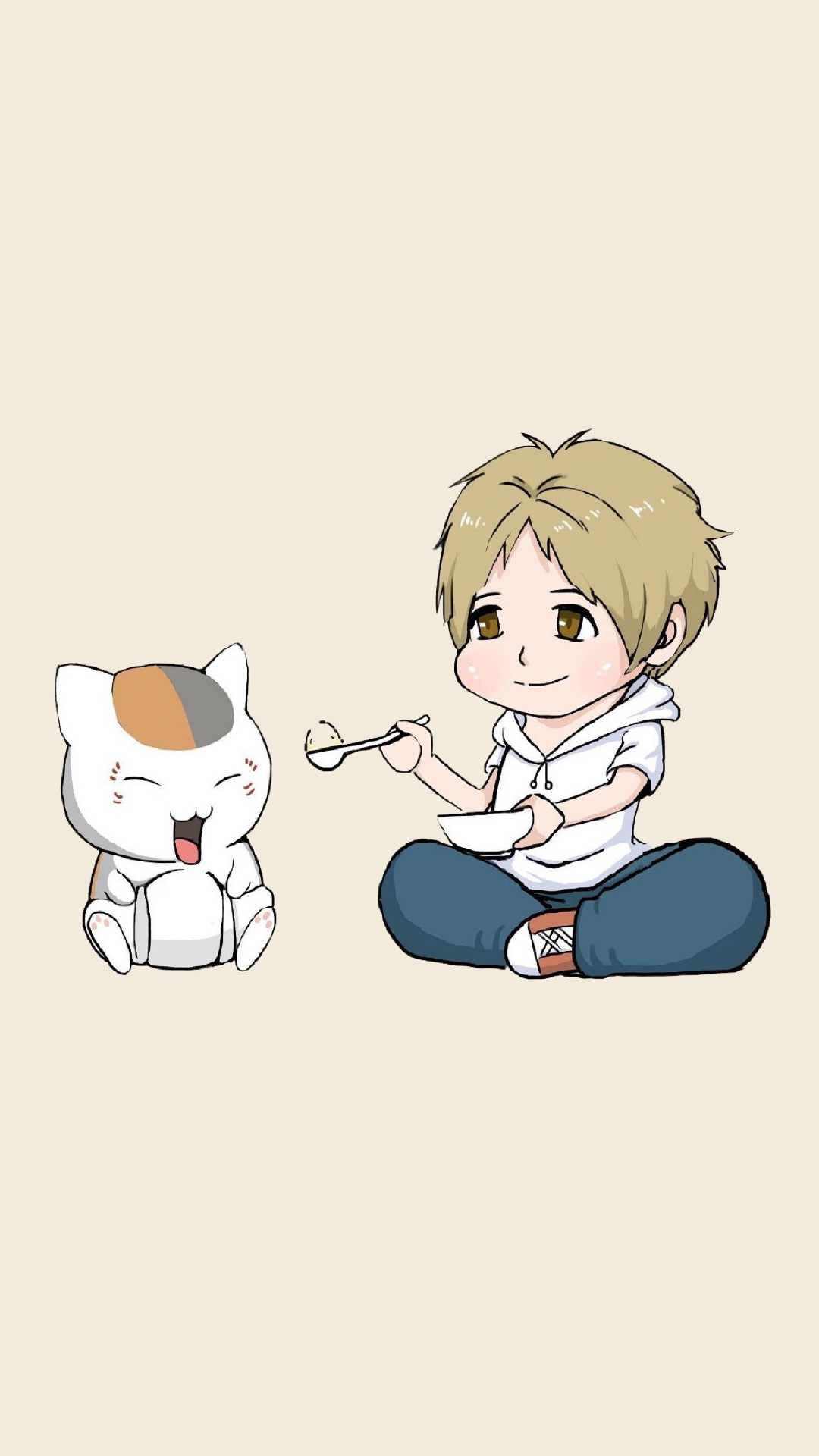 呆萌动漫人物插画高清手机壁纸