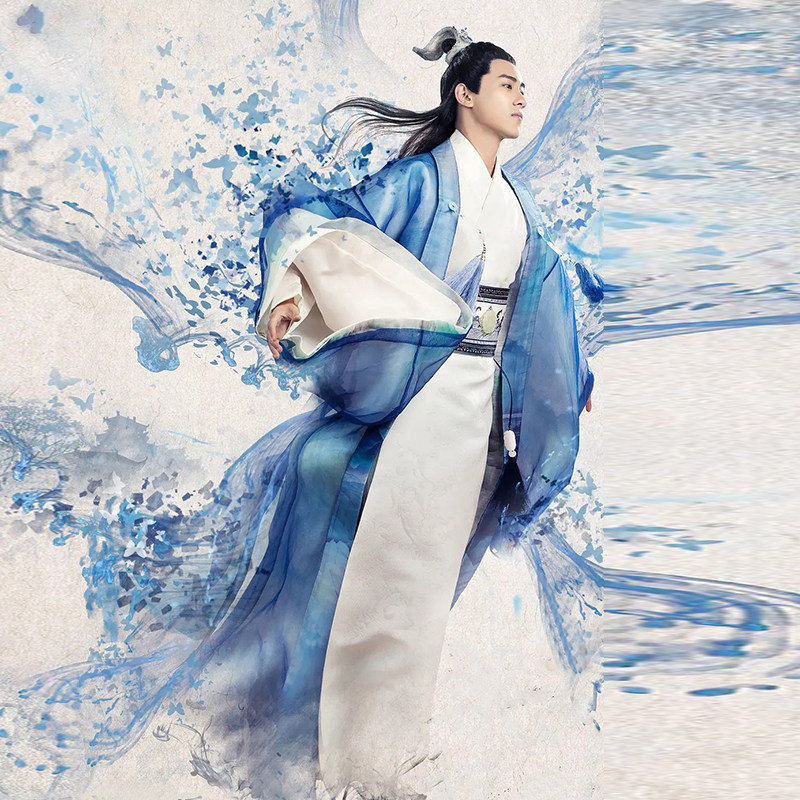 影视装梁山伯与祝英台同款古装男汉服书生服公子服少爷古装演出服