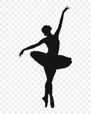 芭蕾典雅舞蹈家剪影装饰