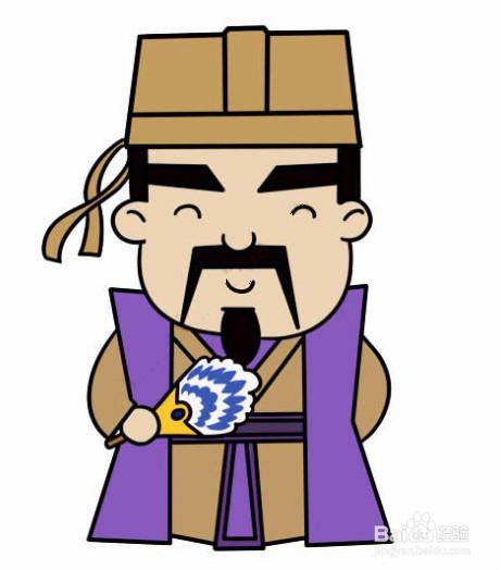 笔画智取生辰纲人物简笔画水浒传人物简笔画q版吴用吴用简笔画步骤q版