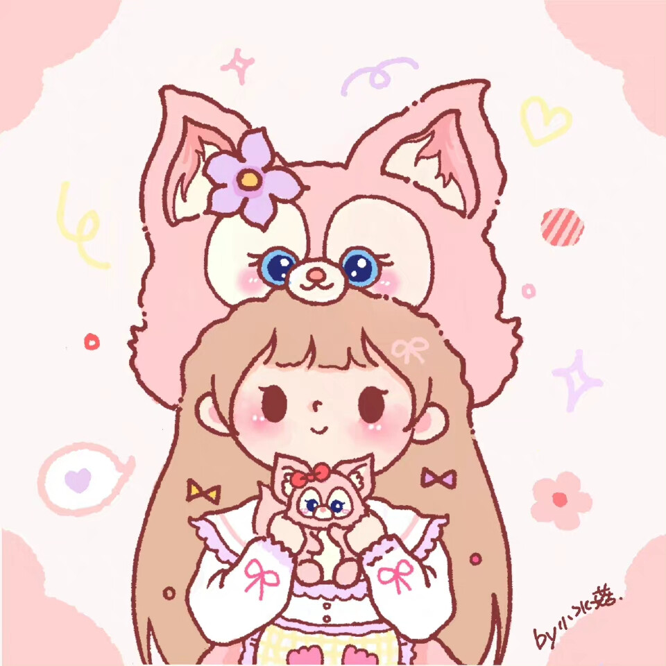 迪士尼手绘七人闺蜜头像 画师:小水菇