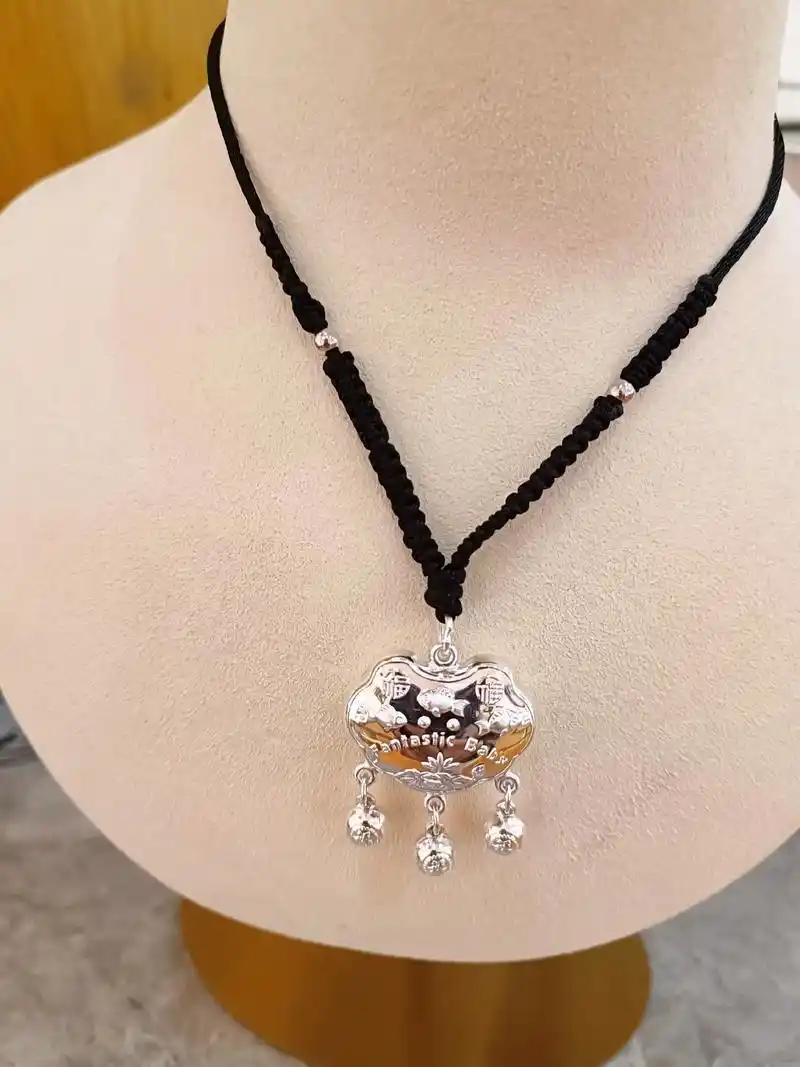 首饰分享 #手工编织金银锁吊坠 - 抖音