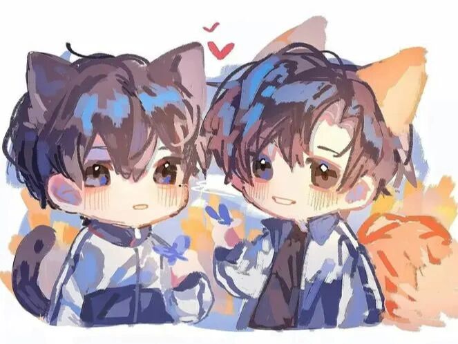 伪装学渣 可可爱爱(73°з°)-79的小贺朝小谢俞来了