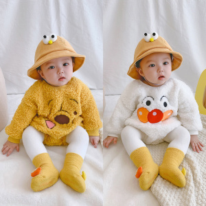 一岁宝宝连体加绒