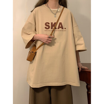 服饰内衣>女装>t恤>szog>szog短袖潮牌t恤女夏季宽松休闲体恤设计感