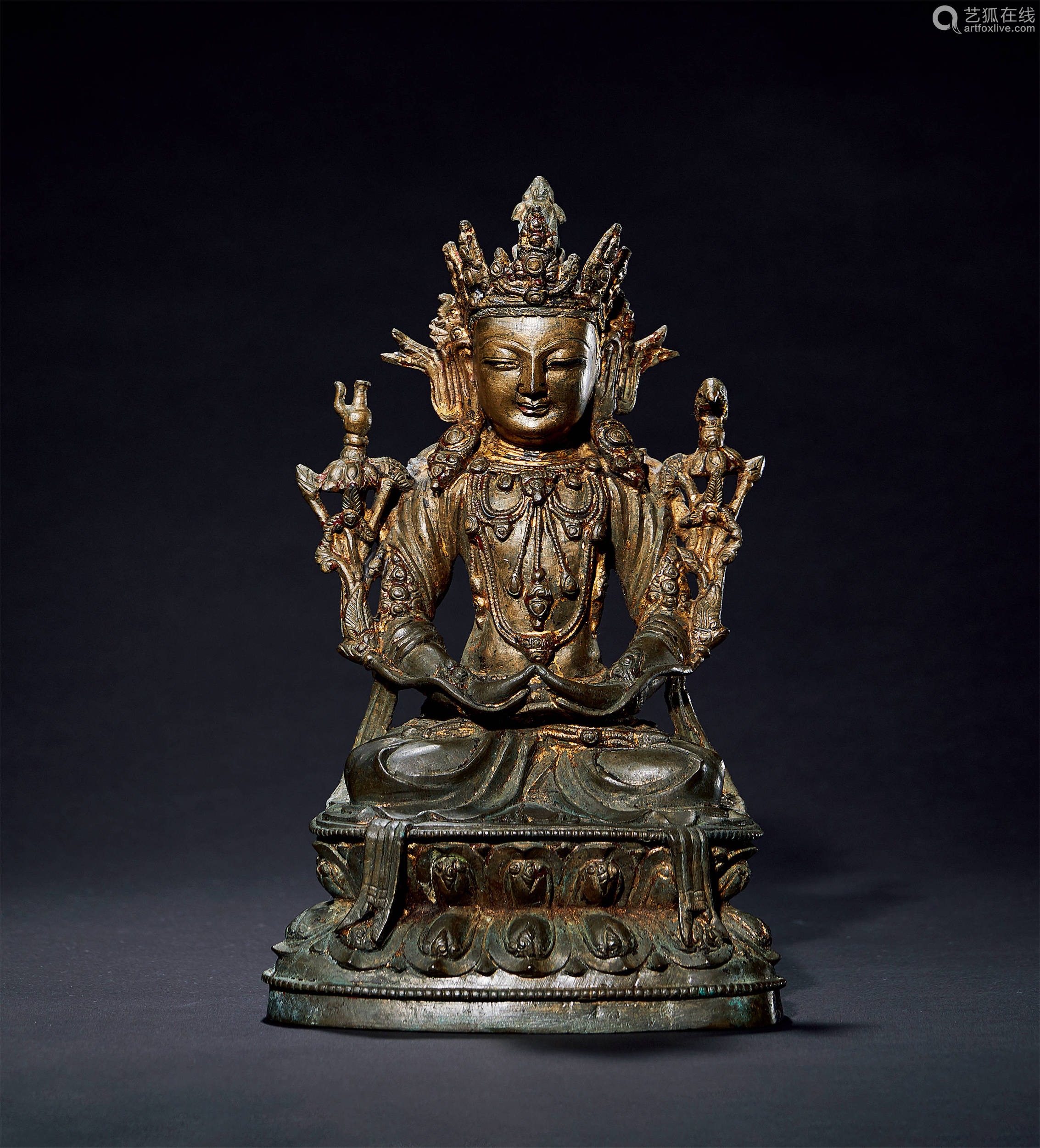 明 宣德 铜鎏金普贤菩萨造像