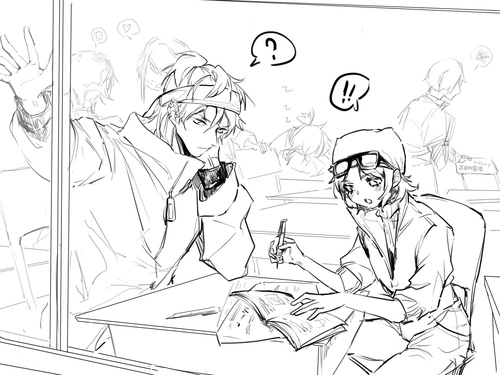 校园前机点梗 — 因为身高,安.