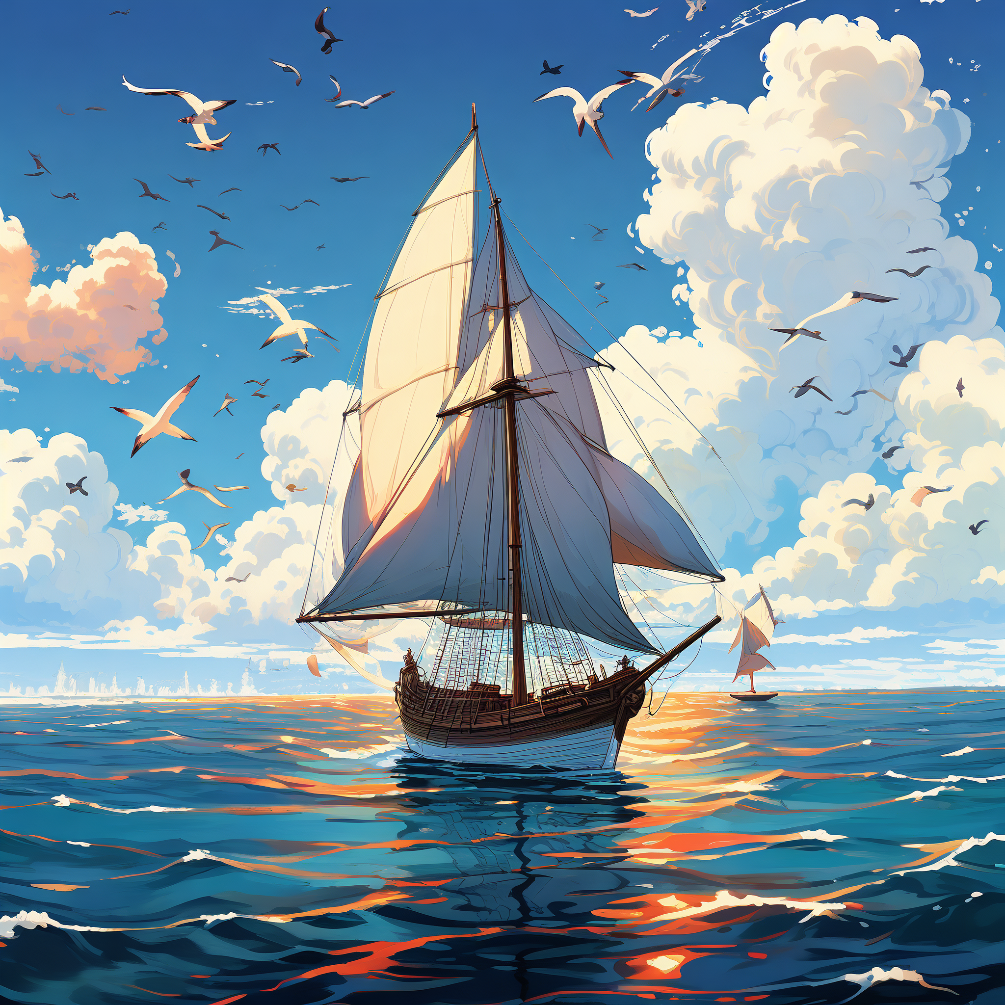 这样的帆船头像,不仅美观大方,更代表着一种勇往直前,乘风破浪的精神.