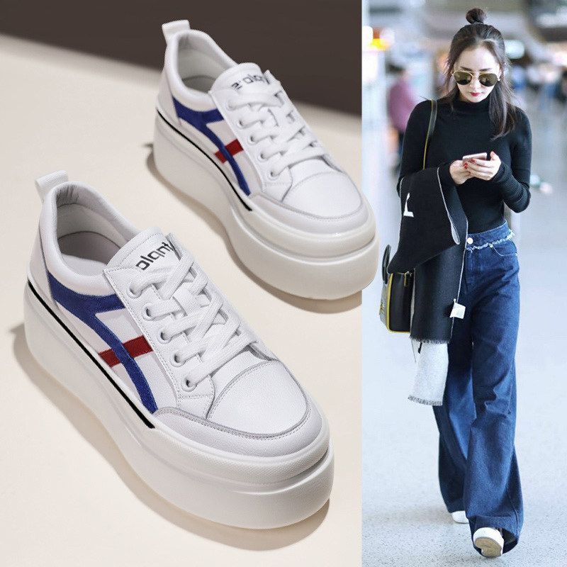 明星杨幂同款内增高厚底小白鞋松糕ins潮 2022春夏新款鞋百搭女鞋