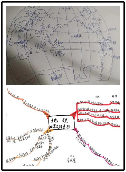 知地明理 乐享假期——青岛七中2023级(5)中队开展手绘世界地图及思维