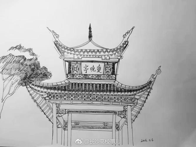 湖南著名景点简笔画