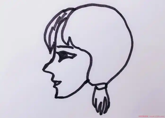 侧面女生头像简笔画女生头像怎么画