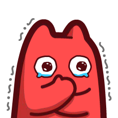 【魔鬼猫表情-感动】#半身 动态 捂嘴 颤抖 哭 ip 动漫 魔性 zombies