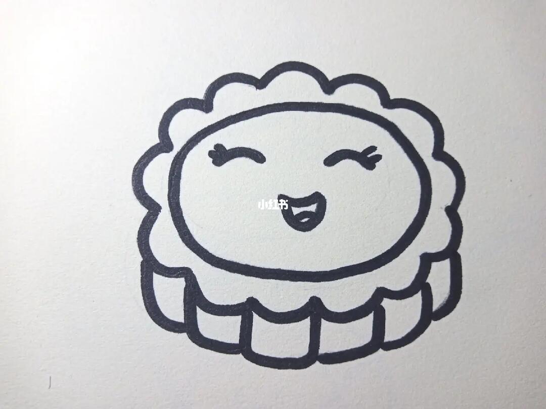 今日简笔画73月饼