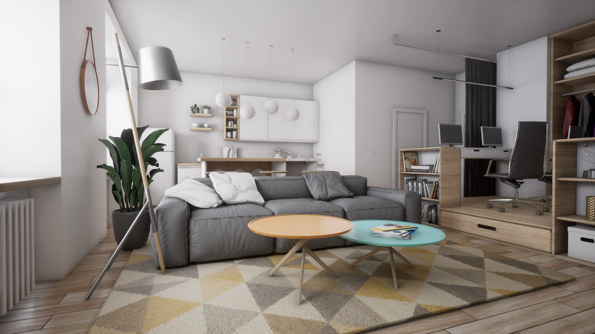 现代大气公寓室内场景虚幻ue4modernstudioapartment设计素材