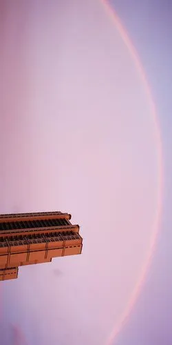 晚霞彩虹美景天