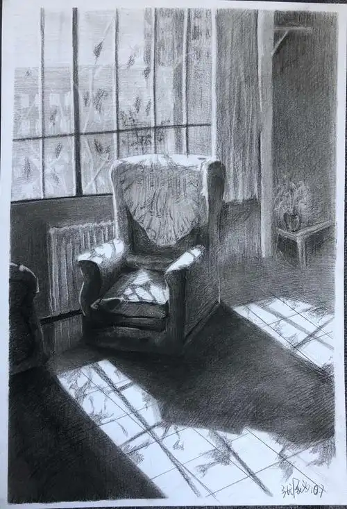 清华11团10月7日场景素描作业存档