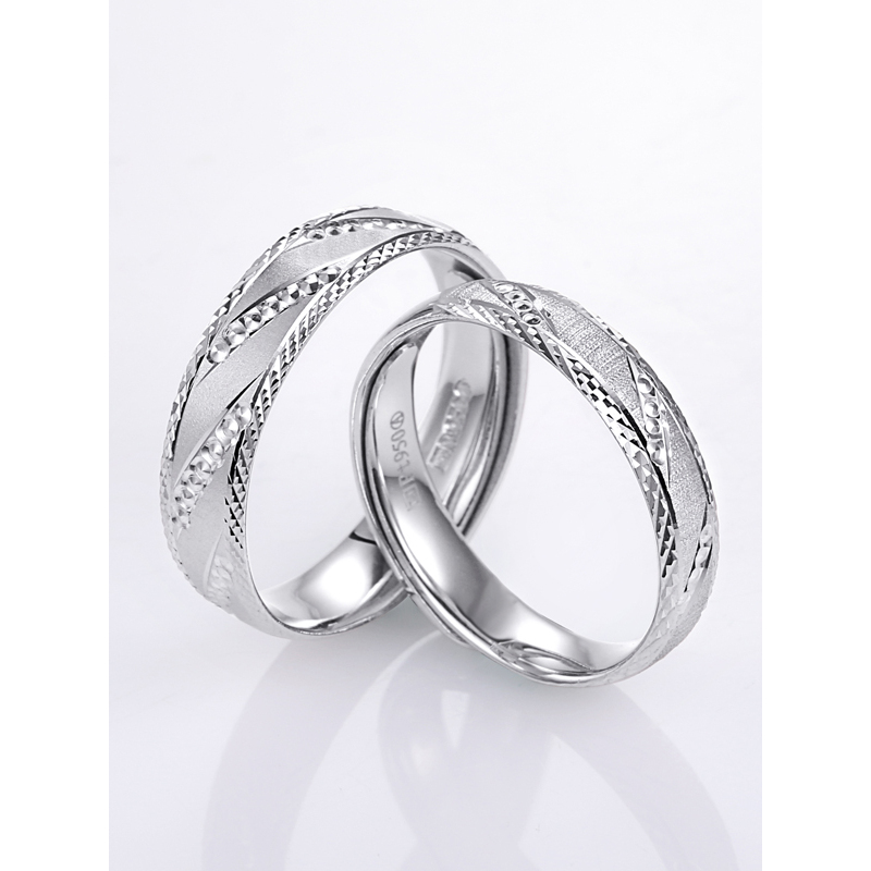 雅宝福铂金戒指情侣对戒活口戒指与子偕老戒指