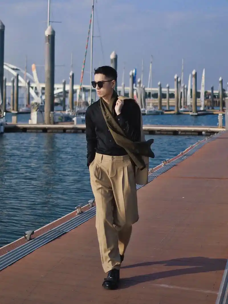 ootd西装围巾的冬日look