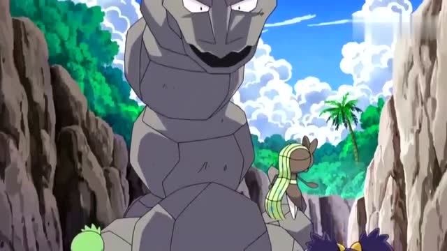 神奇宝贝:大岩蛇这眼睛瞪的真圆,泡沫光线还有这功能,看着真尴